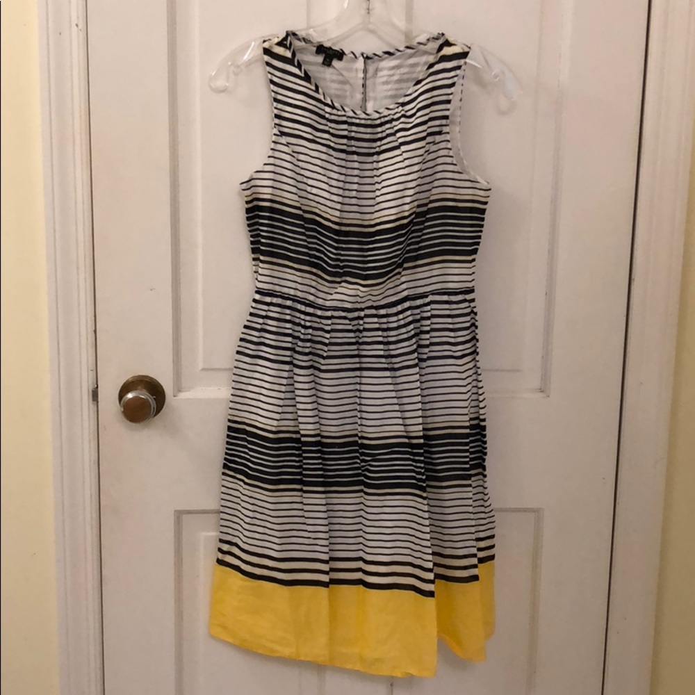 Talbots petite Blue &white striped dress-4P